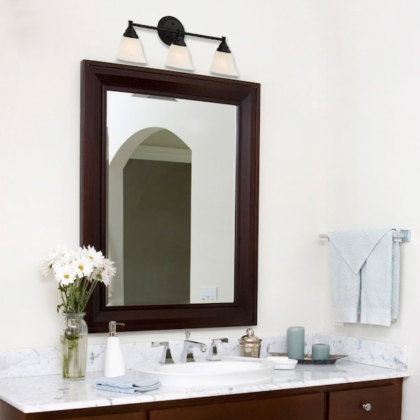 Kendall 23.25in 3-Light Oil Rubbed Bronze Transitional Indoor Vanity Light